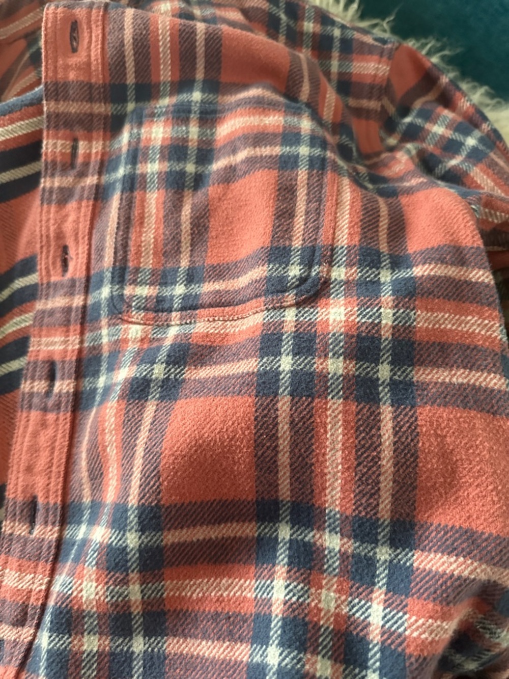 American Eagle Outfitters Pink and Blue Plaid Button-Up Shirt - Picture 9 of 9